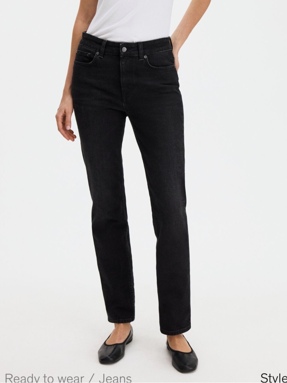 Filippa K Stella ankle straight jeans in black wash